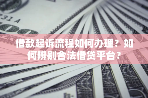 武汉借款起诉流程如何办理？如何辨别合法借贷平台？