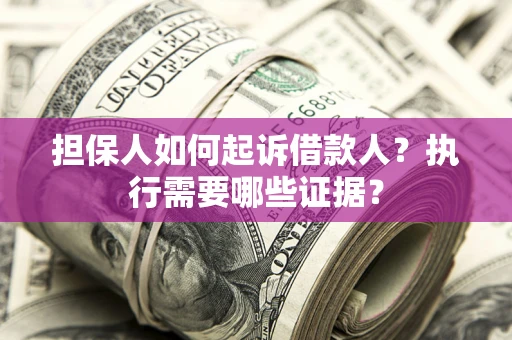 武汉担保人如何起诉借款人？执行需要哪些证据？