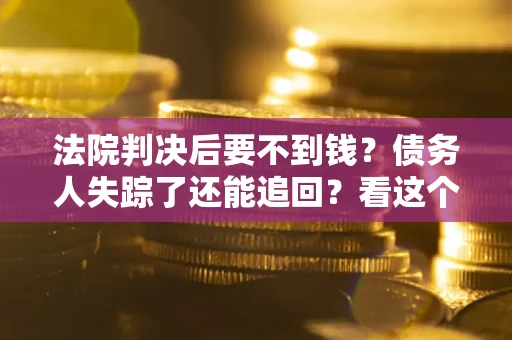 武汉法院判决后要不到钱？债务人失踪了还能追回？看这个方法！