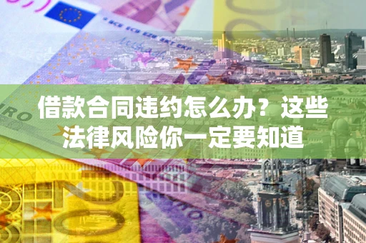 武汉借款合同违约怎么办？这些法律风险你一定要知道