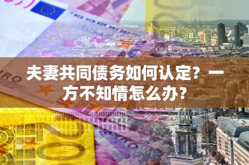 武汉夫妻共同债务如何认定？一方不知情怎么办？