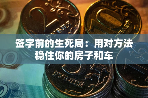 武汉签字前的生死局：用对方法稳住你的房子和车