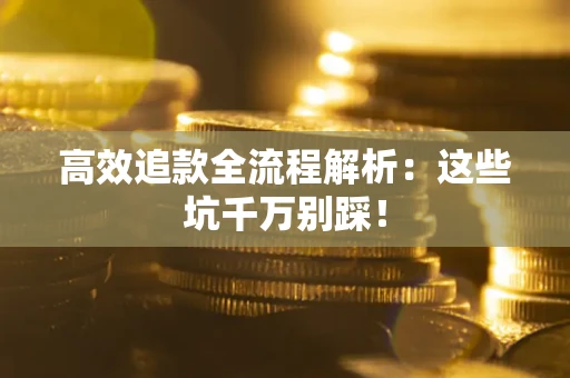 武汉高效追款全流程解析：这些坑千万别踩！