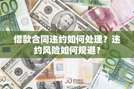武汉借款合同违约如何处理？违约风险如何规避？