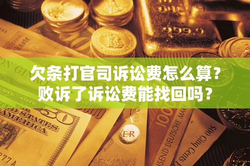 武汉欠条打官司诉讼费怎么算？败诉了诉讼费能找回吗？
