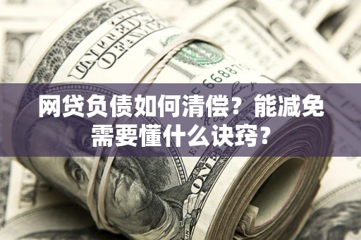 武汉网贷负债如何清偿？能减免需要懂什么诀窍？