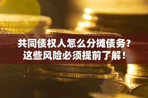 武汉共同债权人怎么分摊债务？这些风险必须提前了解！