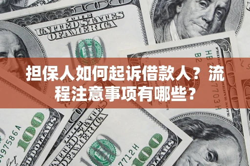 武汉担保人如何起诉借款人？流程注意事项有哪些？